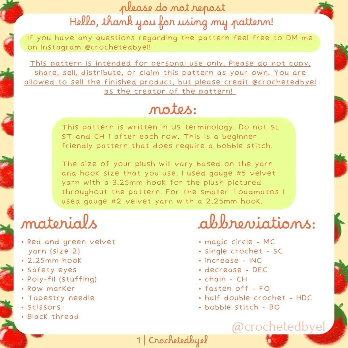 Adorable Plush Fruit Toys Crochet Pattern for Beginners
