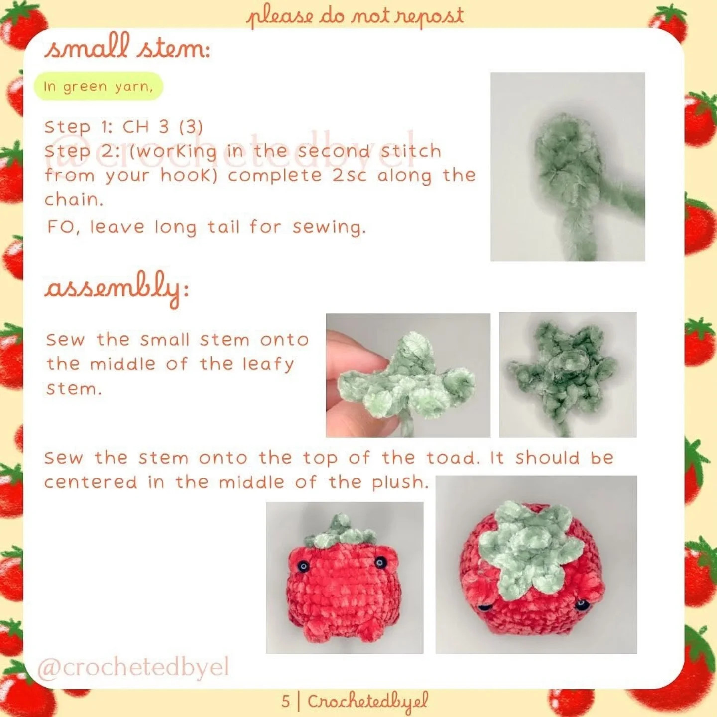 Adorable Plush Fruit Toys Crochet Pattern for Beginners