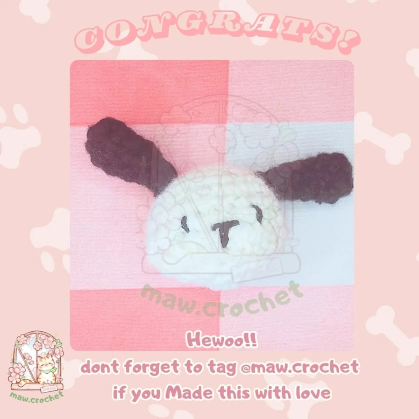 Adorable Pochacco Crochet Pattern for Beginners - Free and Easy