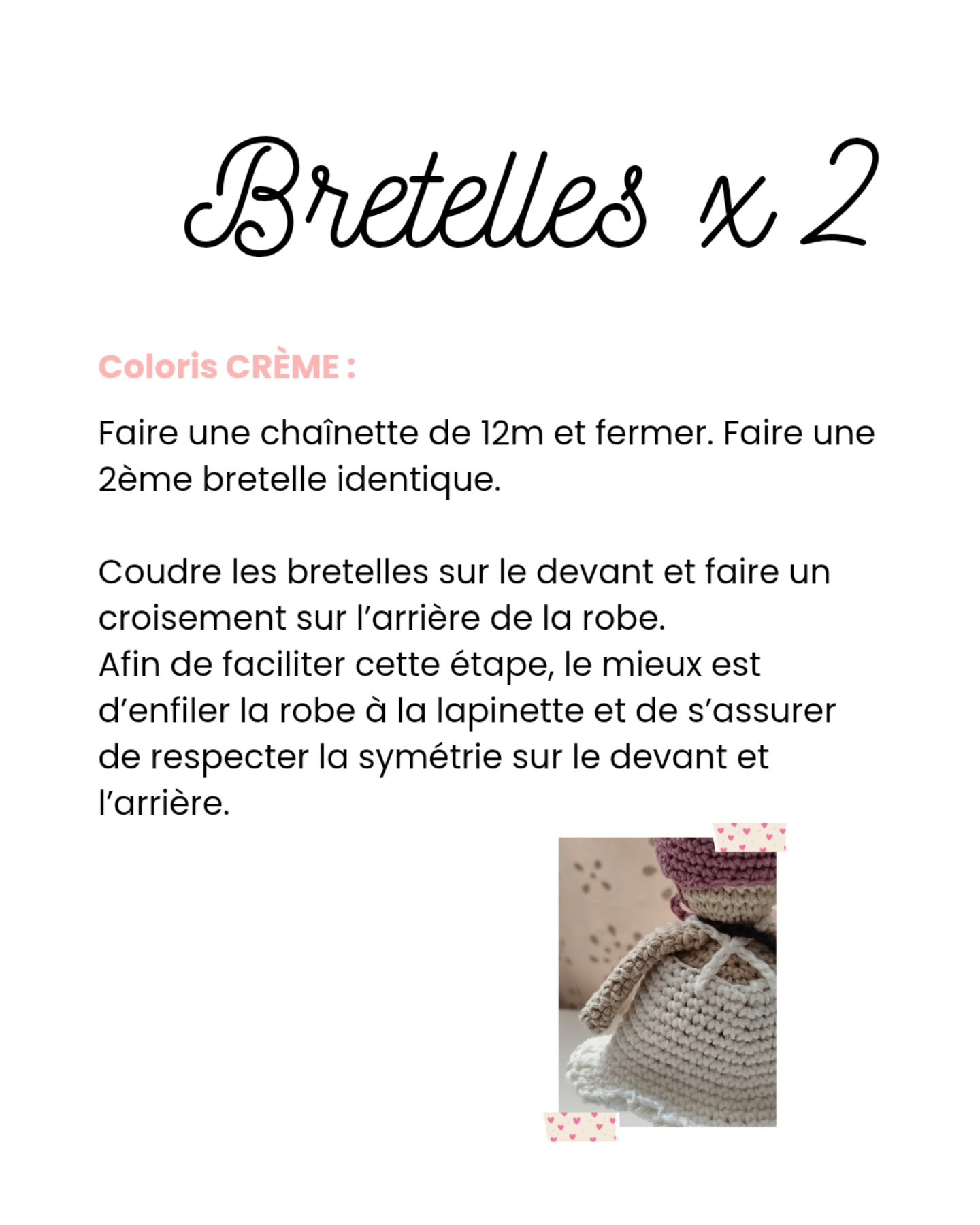 Adorable poupée crochet avec oreille de lapin rose gratuite