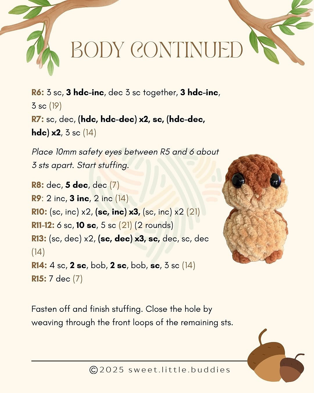 Adorable Squirrel Crochet Pattern for Amigurumi Enthusiasts