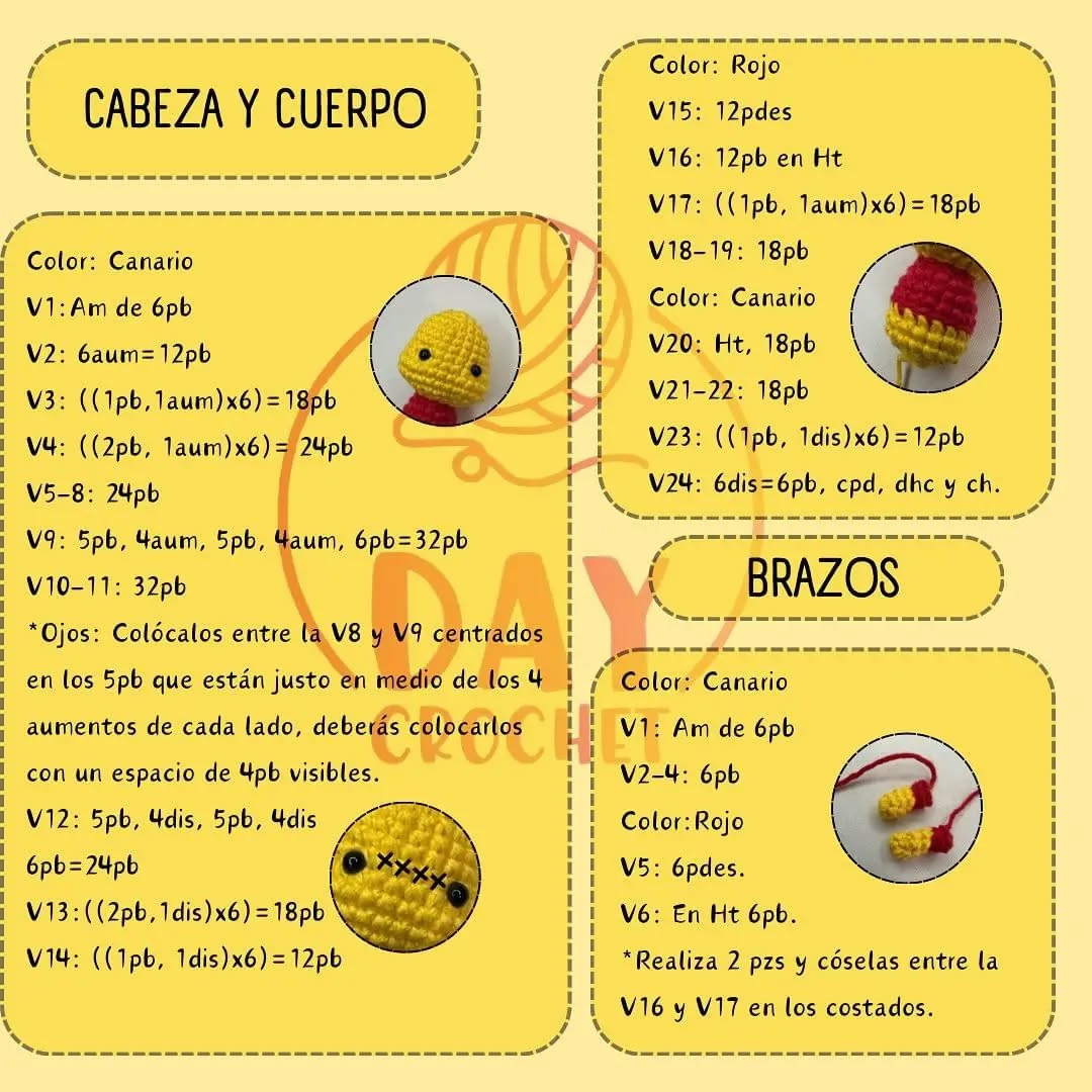 Amigurumi de osito en suéter rojo listo para decorar.