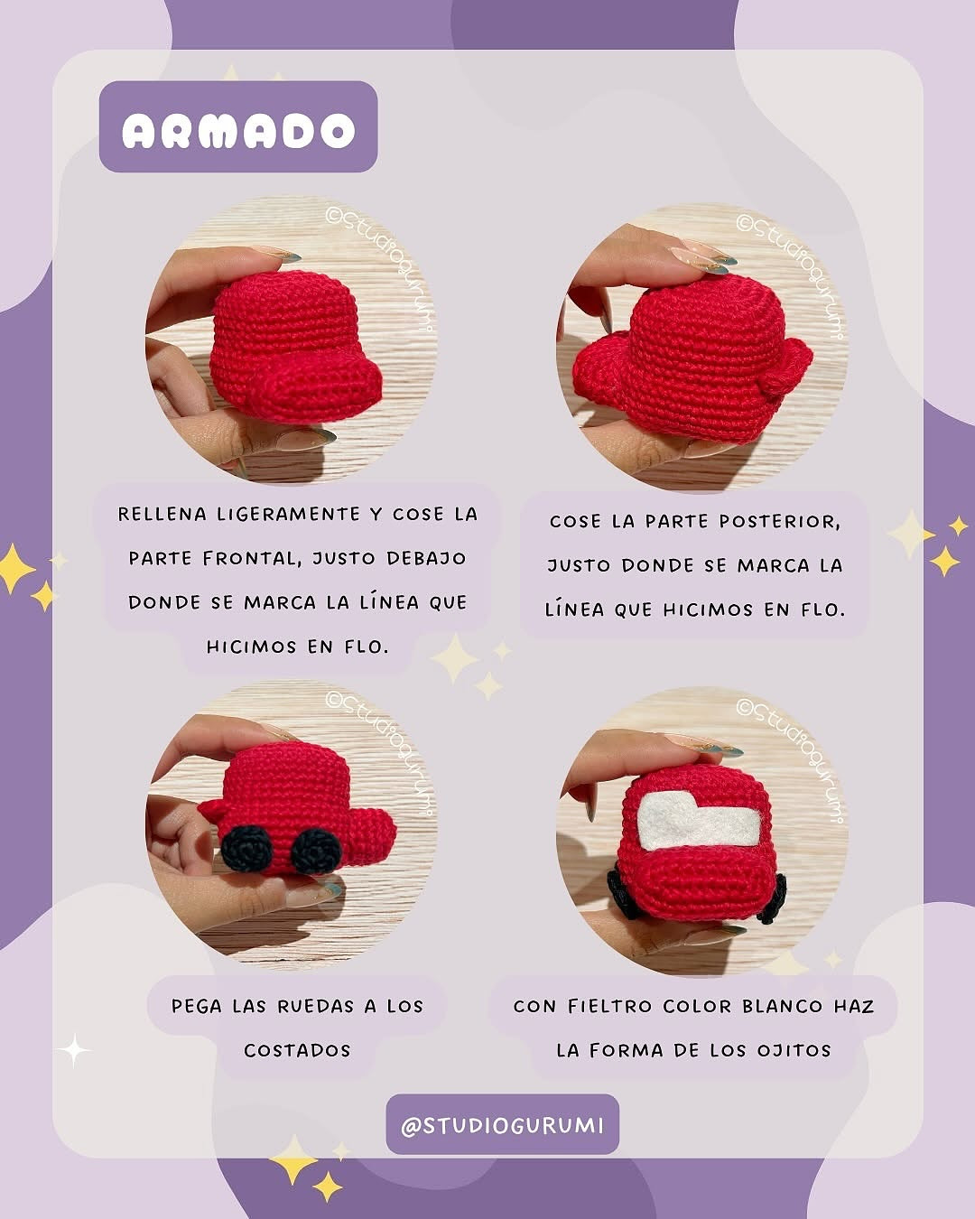Amigurumi Mini Cars Crochet Pattern - McQueen and Sally