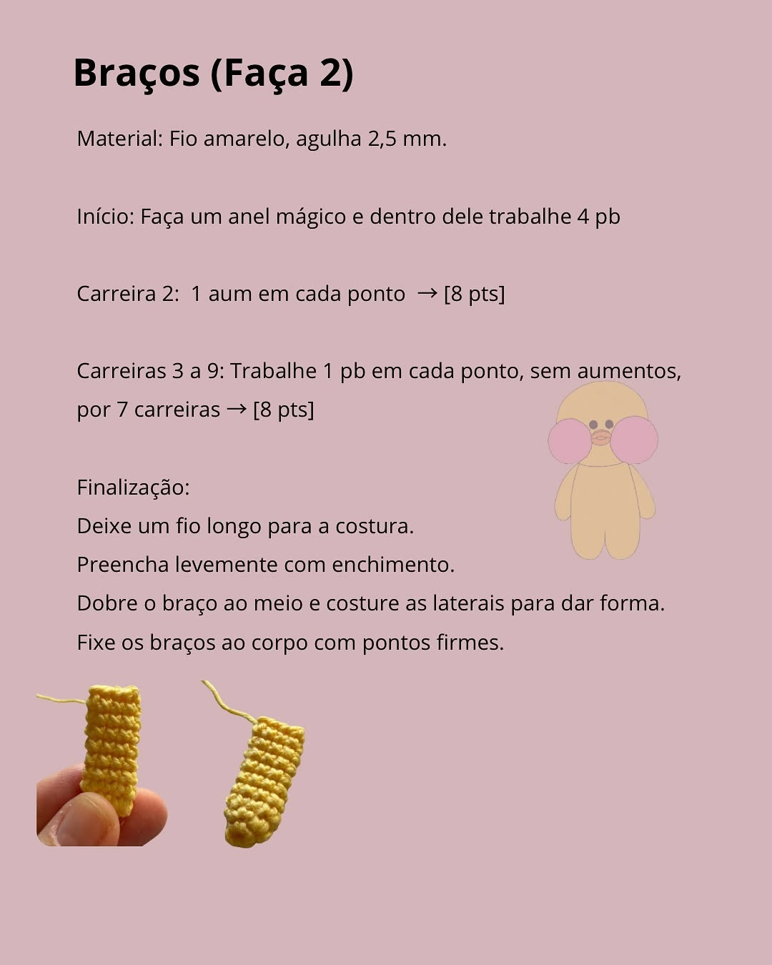 Amigurumi Pato Fofo de Crochê com Receitas Grátis