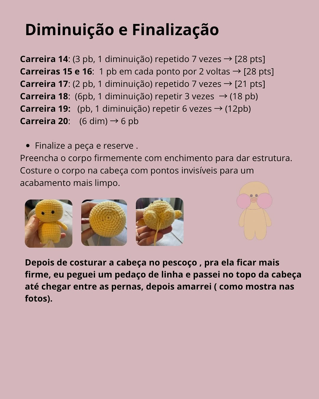 Amigurumi Pato Fofo de Crochê com Receitas Grátis
