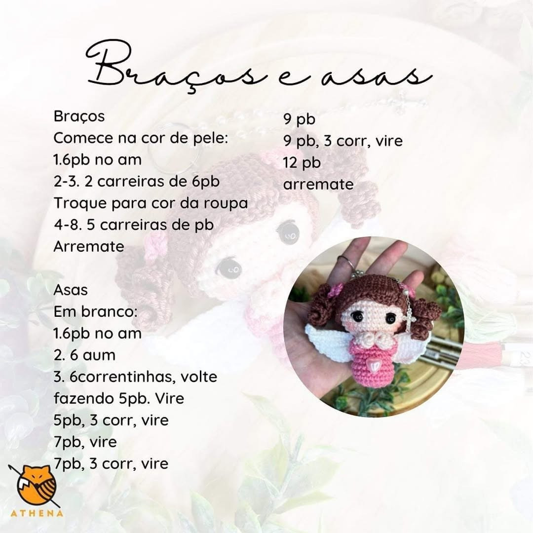 Anjinha de crochê: chaveiro e lembrancinhas fofas