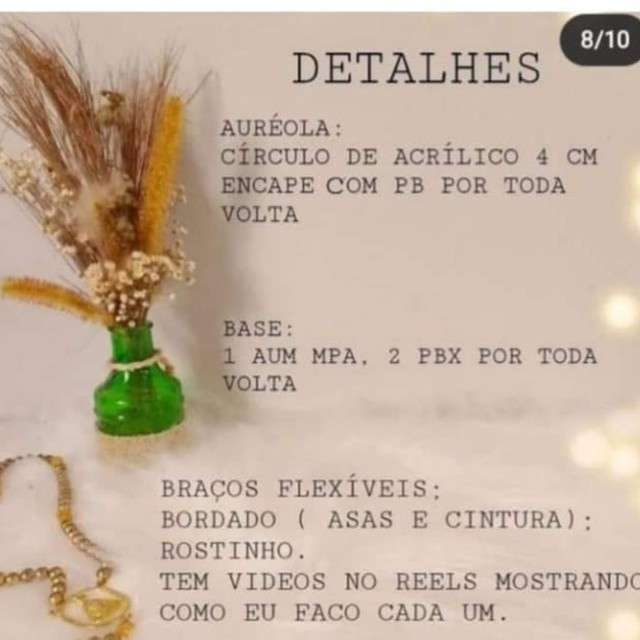Anjo de Crochê com Coração Verde