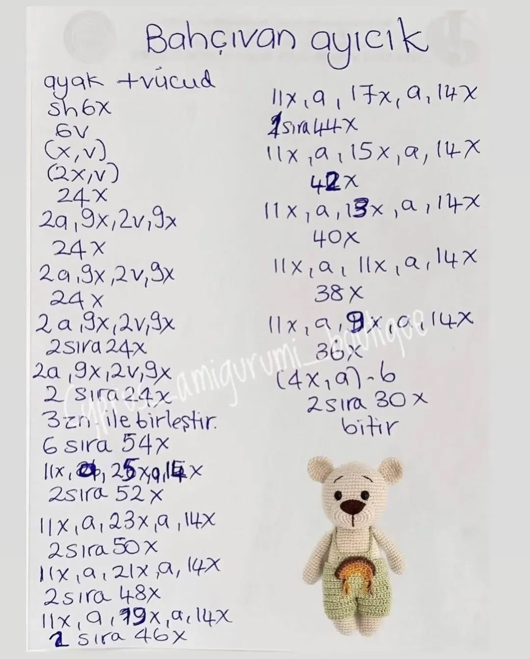 Bahçıvan Ayıcık Tarifi: Sevimli ve Kolay Amigurumi Yapımı