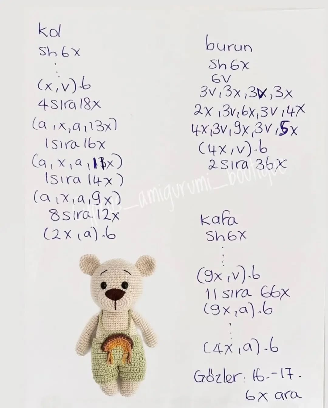 Bahçıvan Ayıcık Tarifi: Sevimli ve Kolay Amigurumi Yapımı