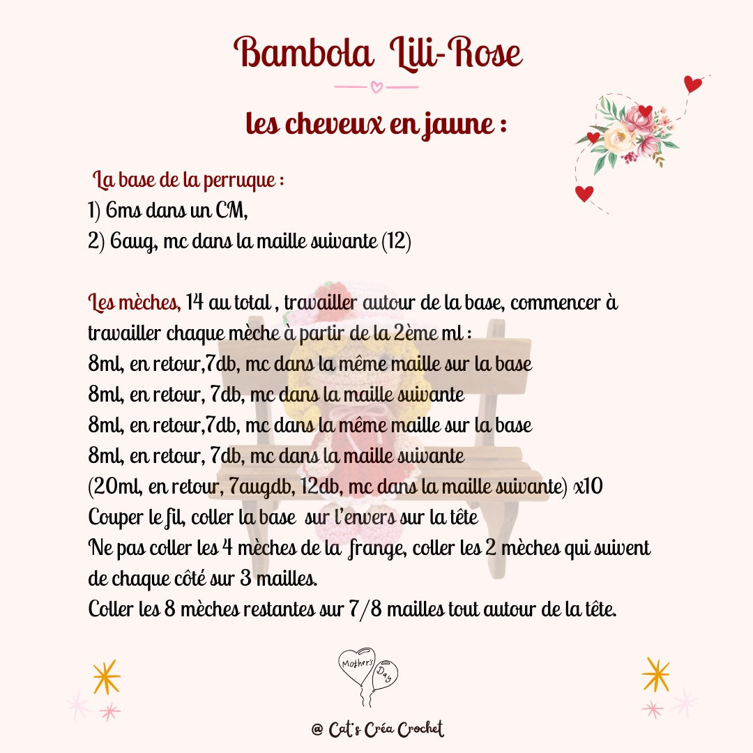 Bambola Bonne fête maman Lili-Rose Tutoriel gratuit