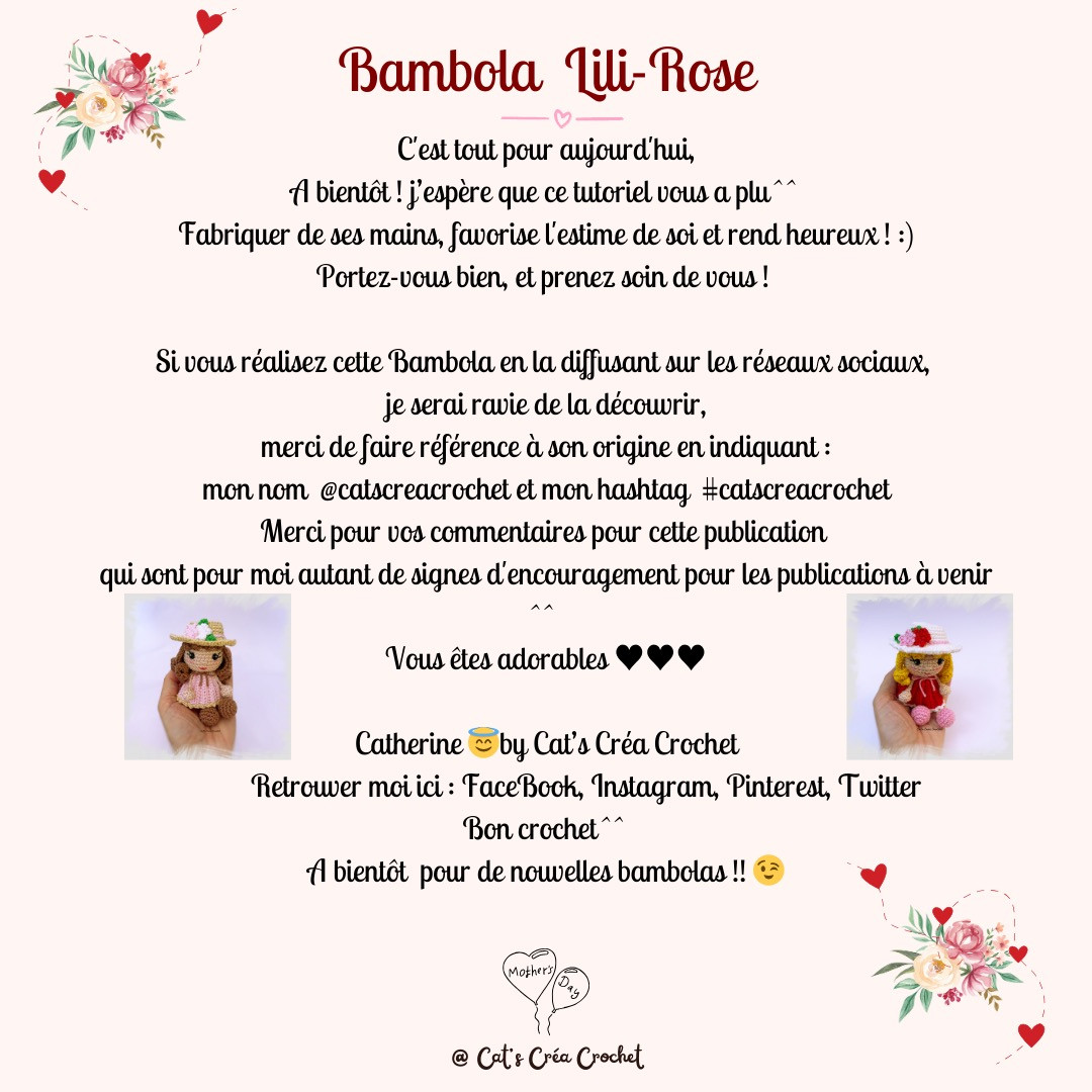 Bambola Bonne fête maman Lili-Rose Tutoriel gratuit