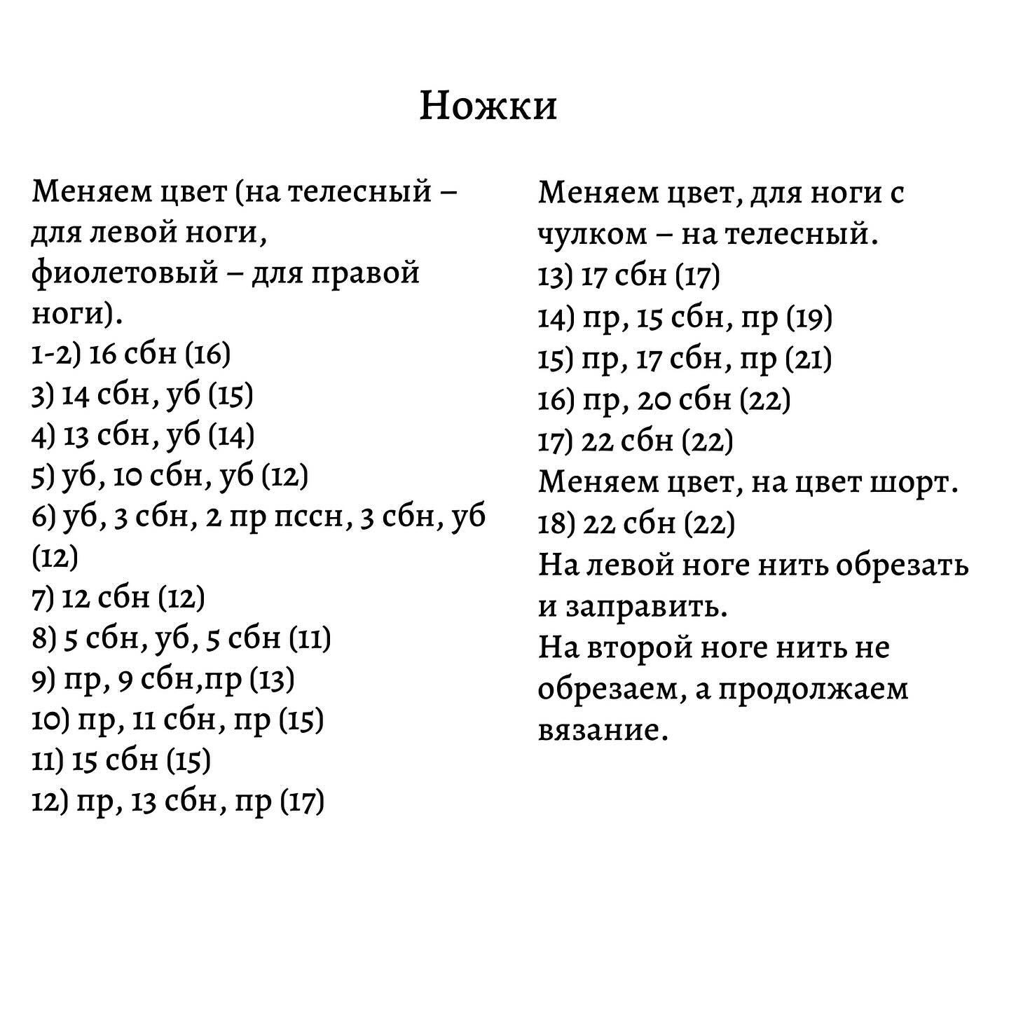 Бесплатное описание базовой фигуры для вязания
