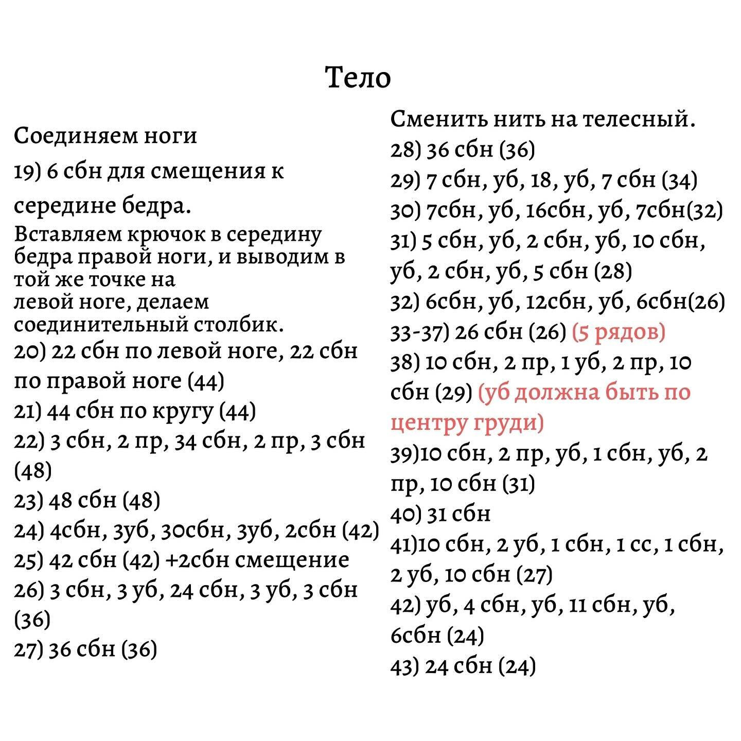 Бесплатное описание базовой фигуры для вязания