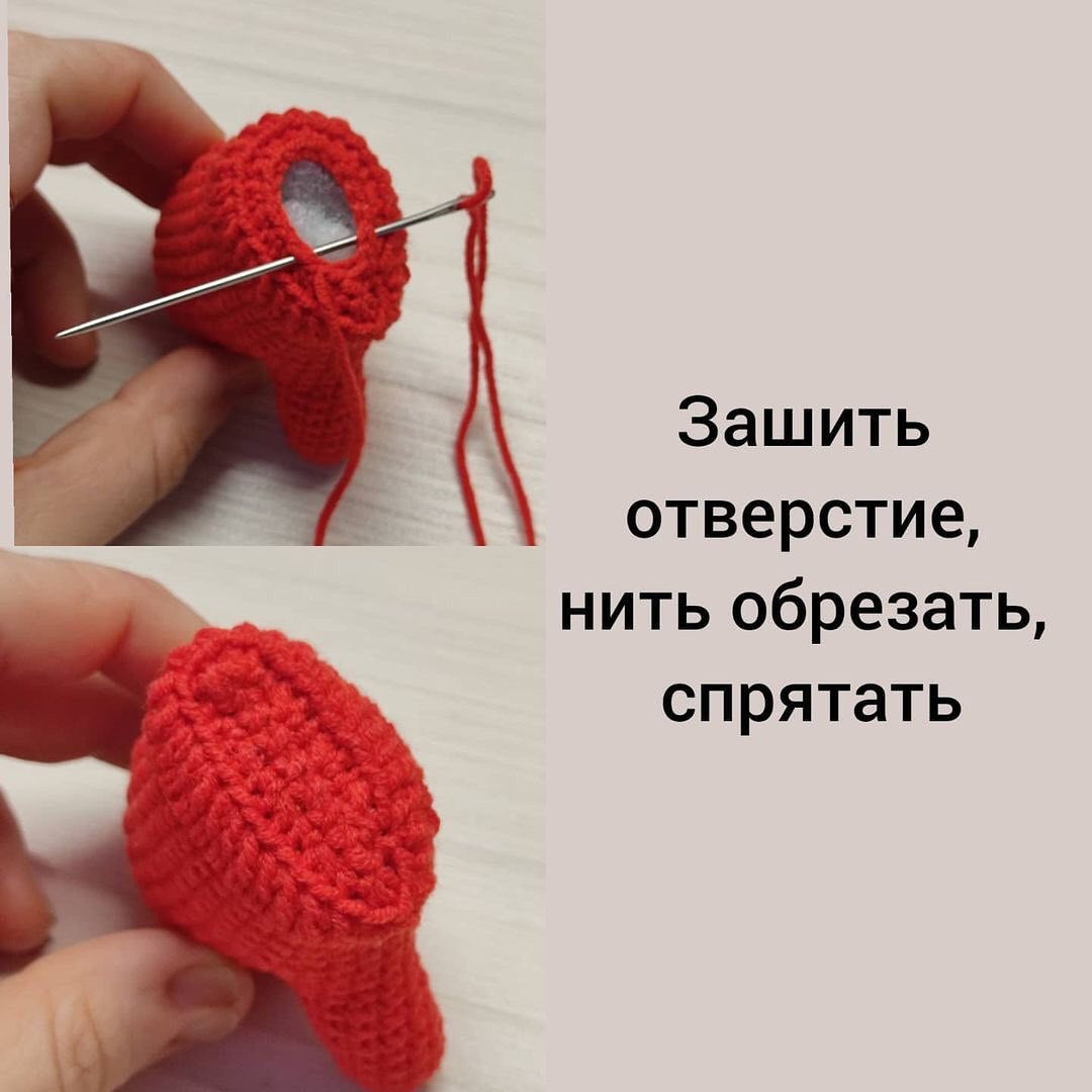 Бесплатное описание брелок-варежка для вязания крючком