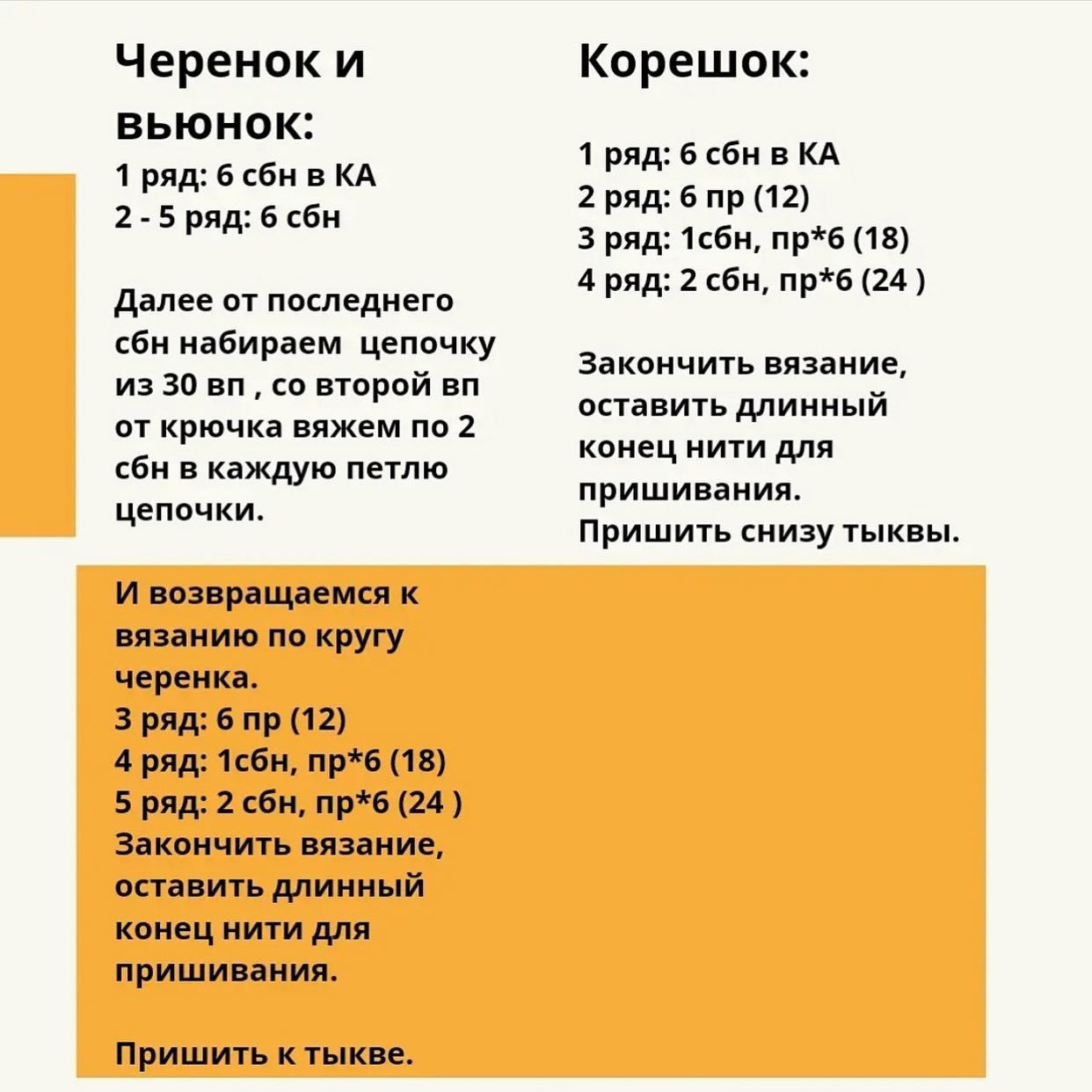 Бесплатное описание черепаха-тыква для вязания