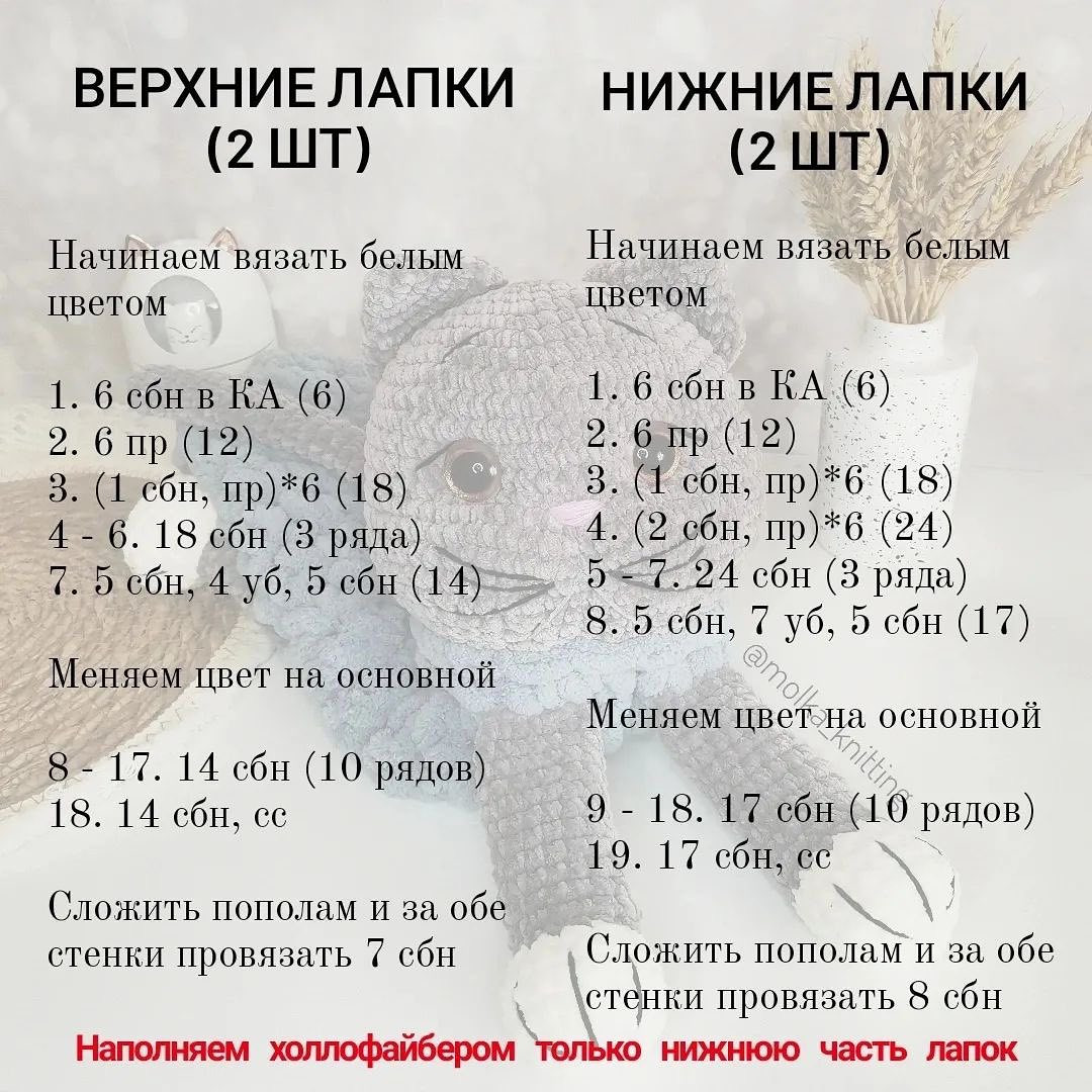 Бесплатное описание пижамницы 'Кошечка Глаша'