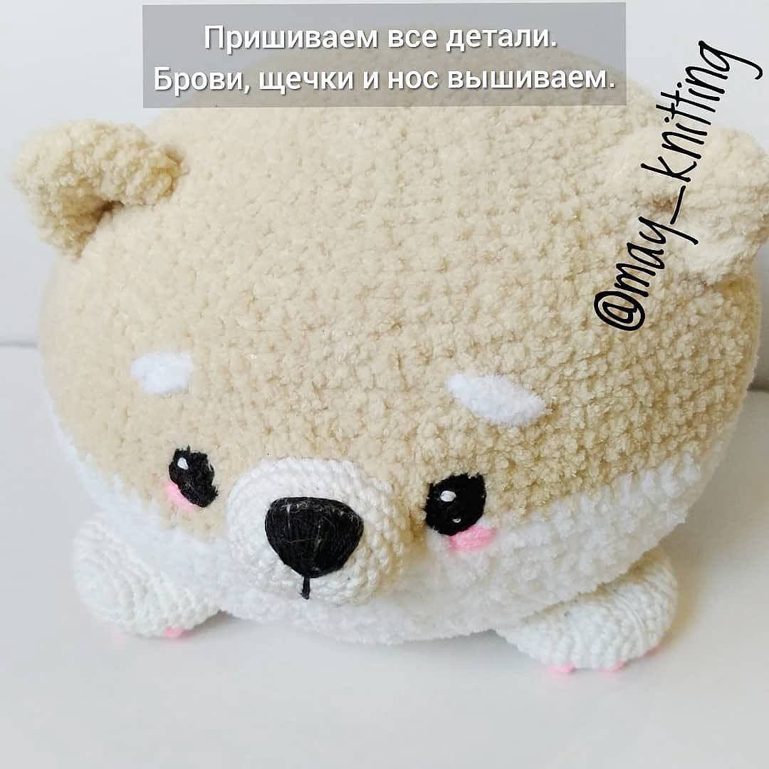 Бесплатное описание схемы вязания милого щенка