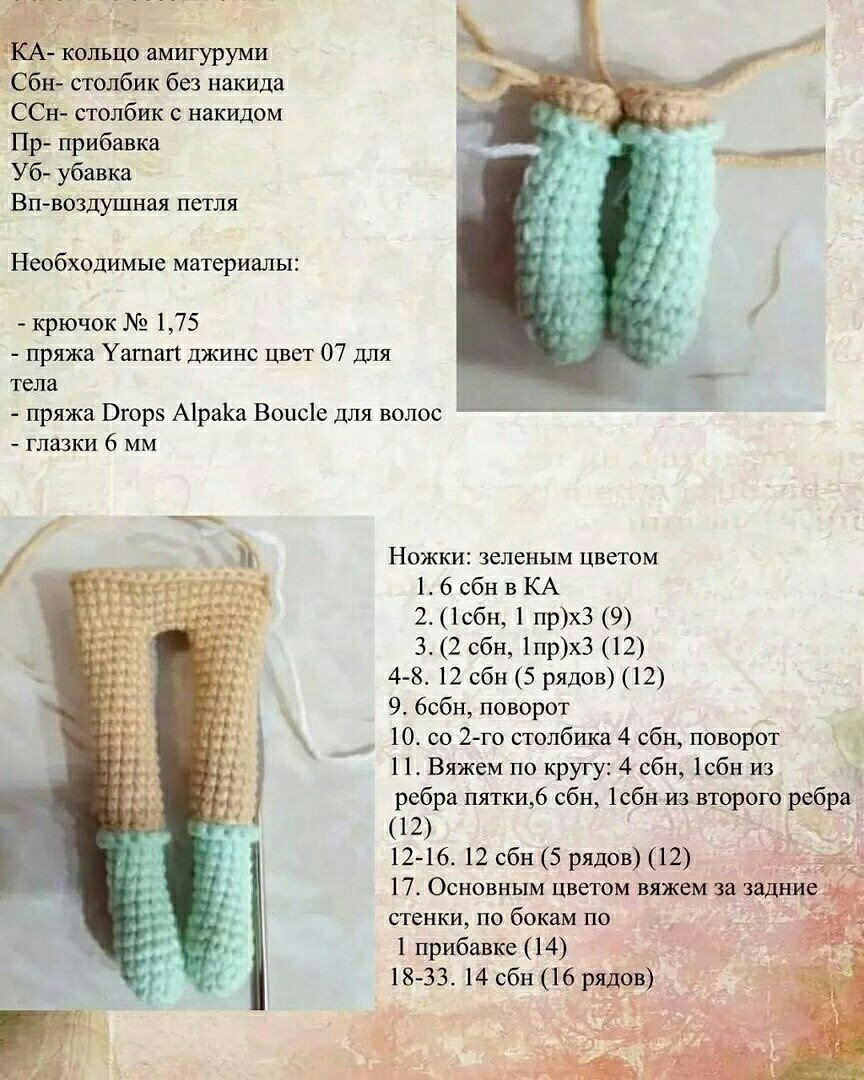Бесплатное описание вязания куклы с цветочным платьем