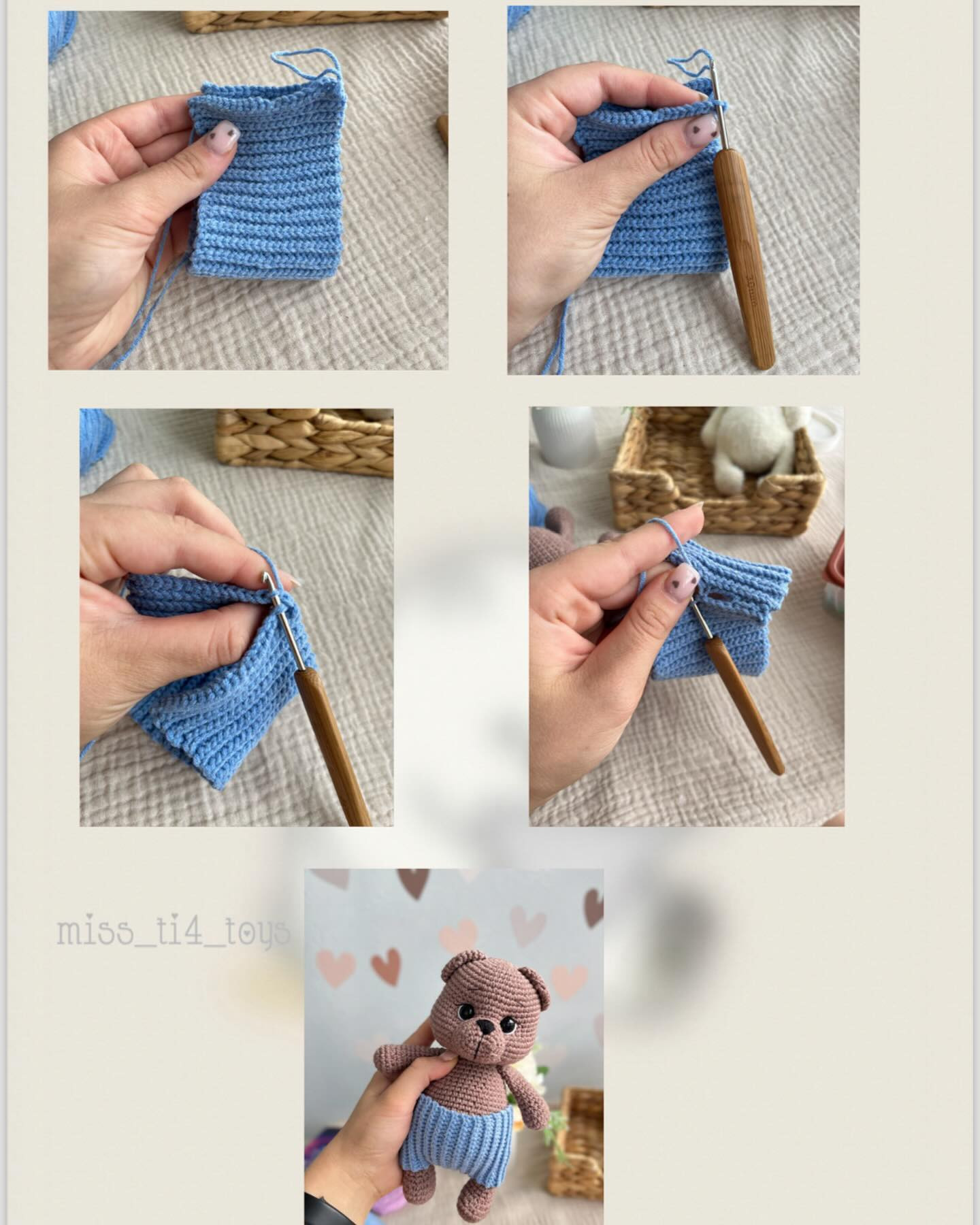 Бесплатный мастер-класс «Мишка в шапке» от miss_ti4_toys