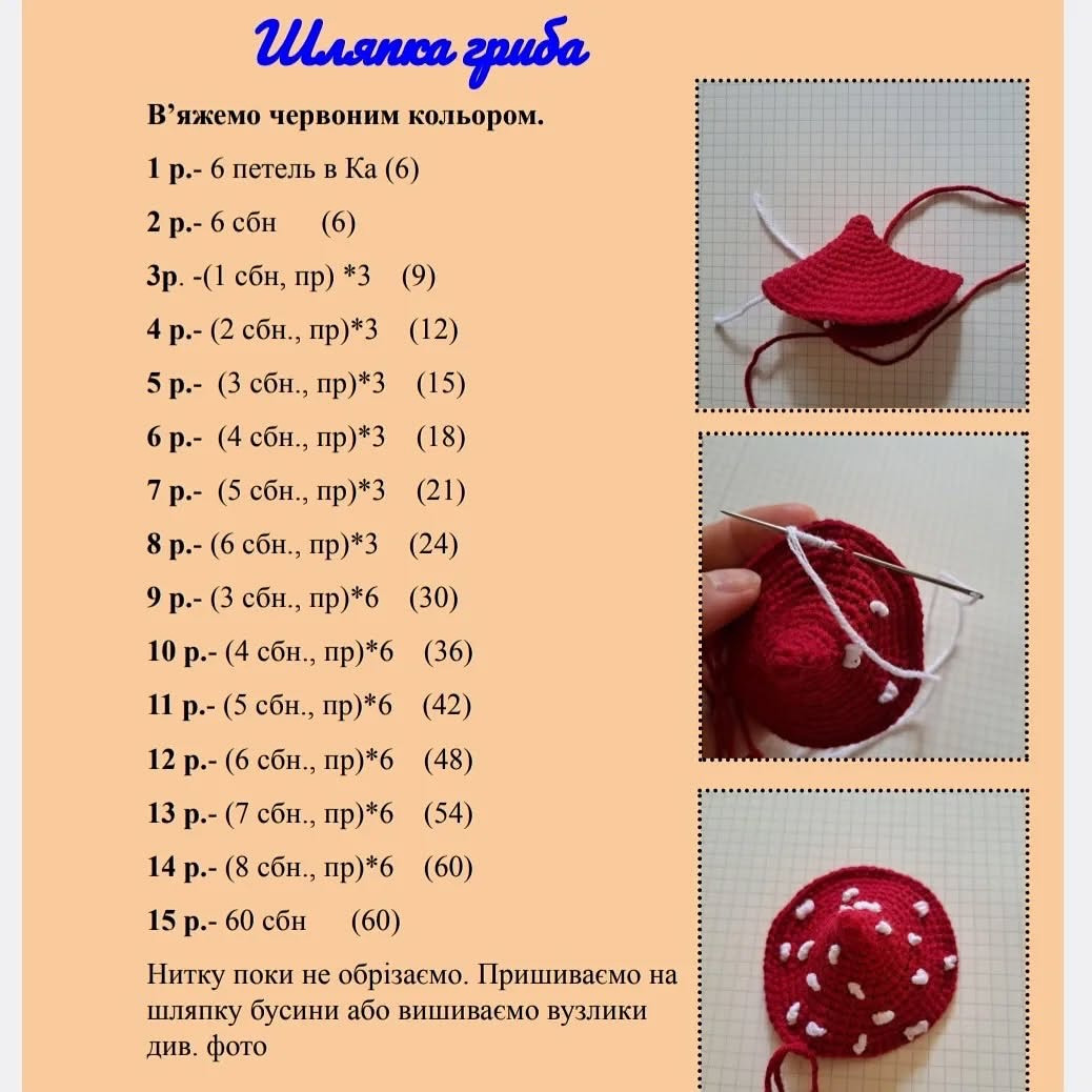 Безкоштовний Майстер клас "Пан Мухомор"