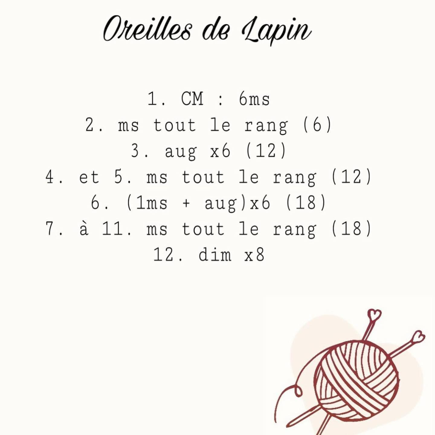 Boîte au crochet avec oreilles de lapin élégantes