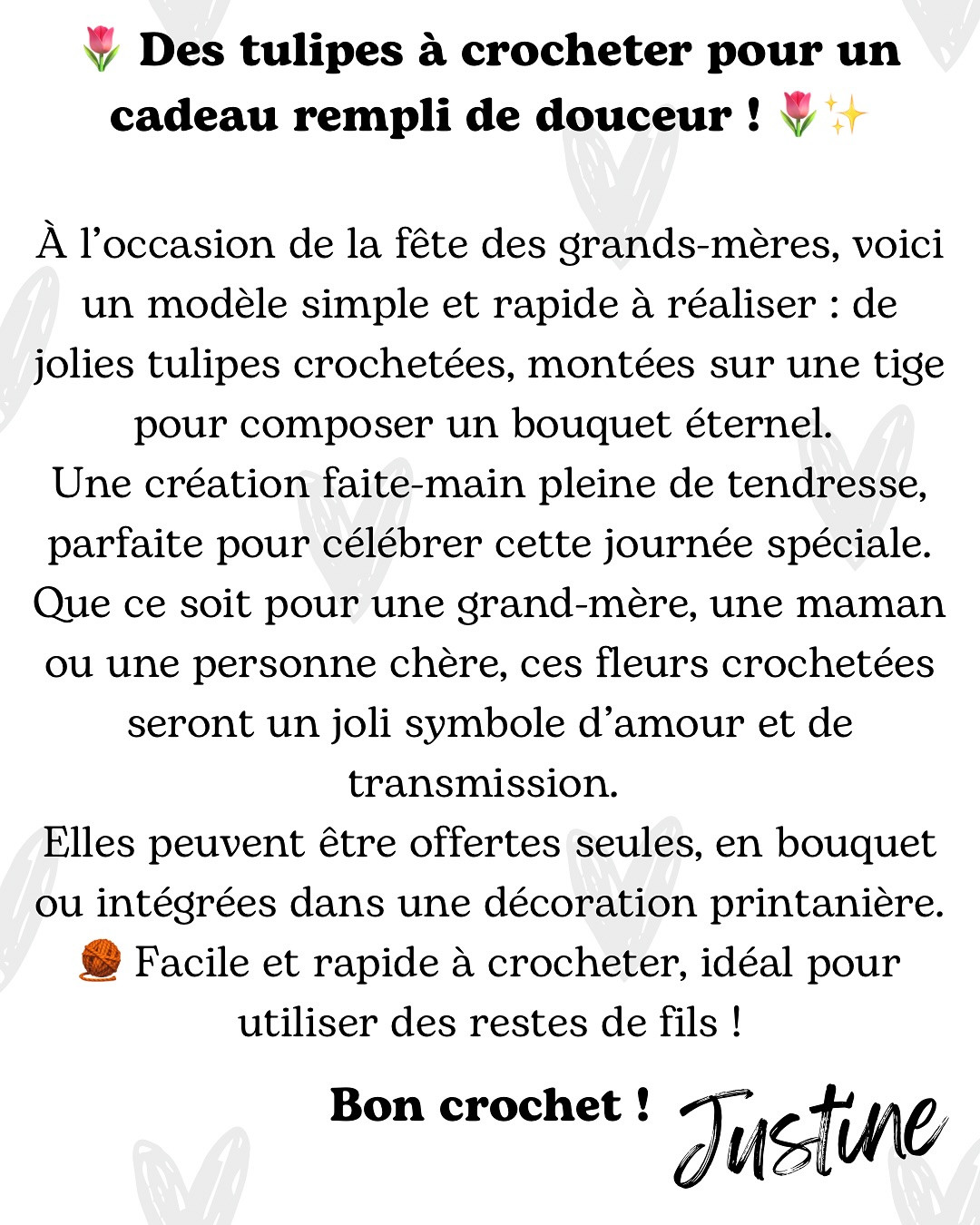 Bouquet de Tulipes au Crochet - Patron Gratuit Offert