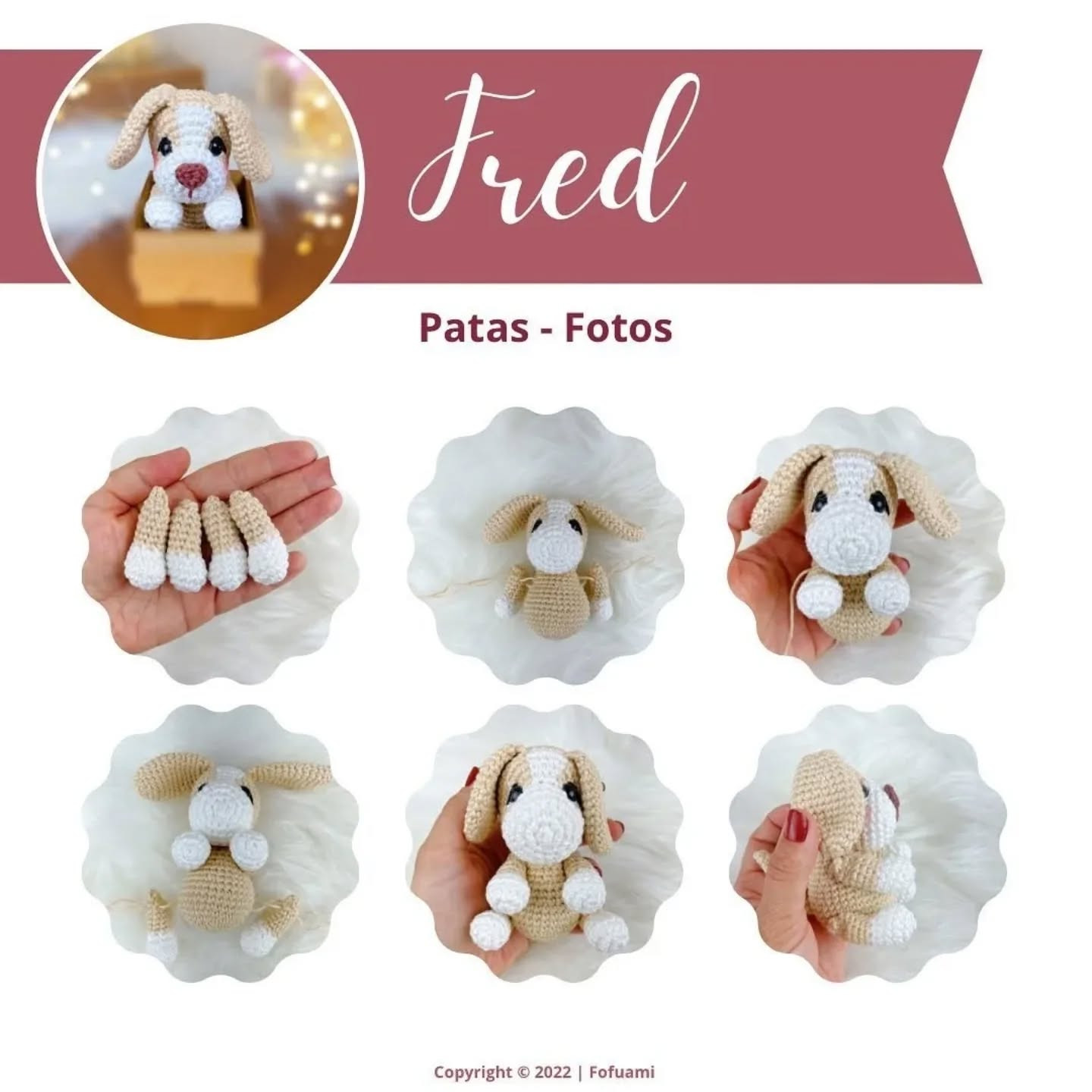 Cachorrinho de crochê Fred: Receita gratuita adorável