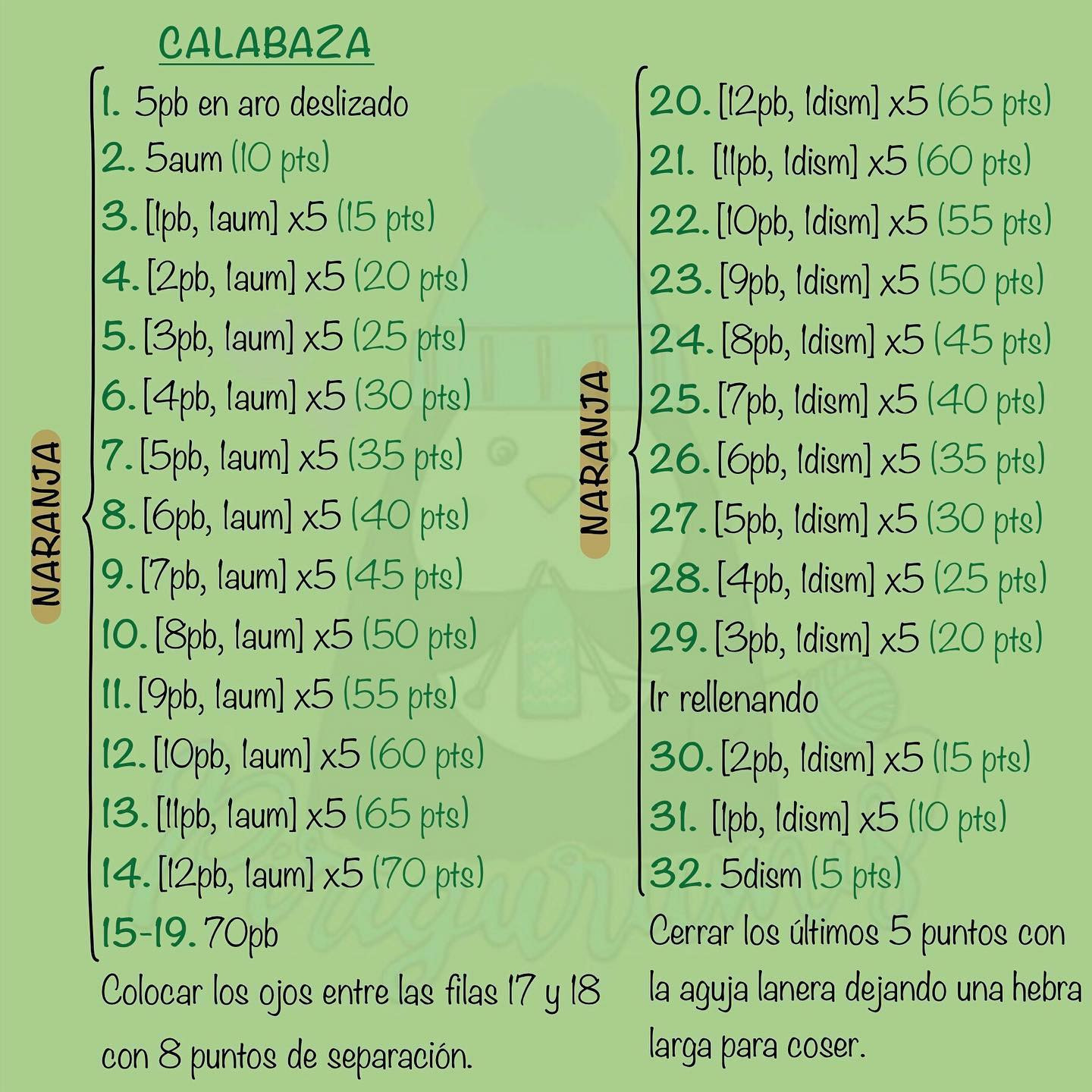 Calabaza de ganchillo: patrón gratuito para Halloween