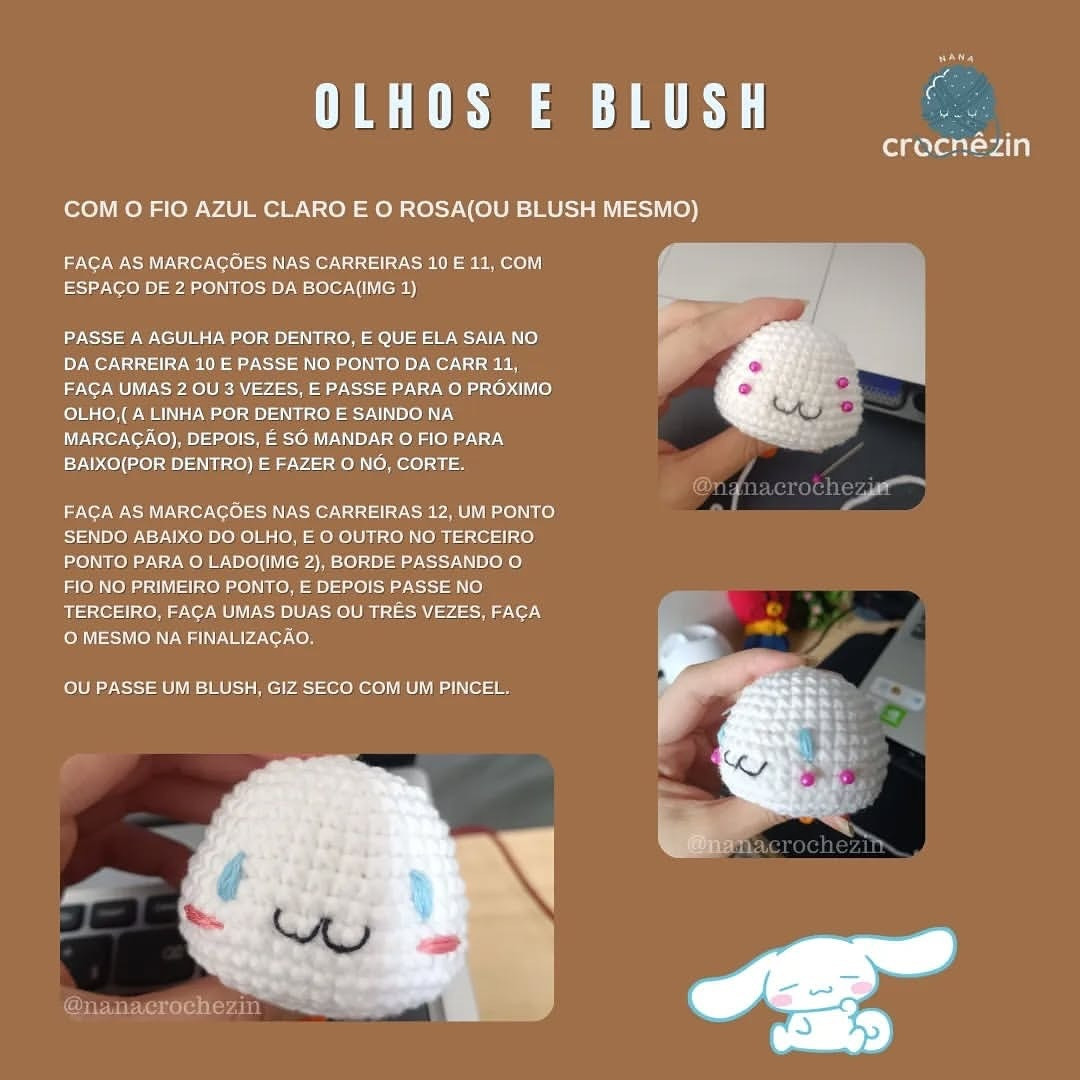 Cinnamoroll: Receita Gratuita de Amigurumi Fofo e Fácil