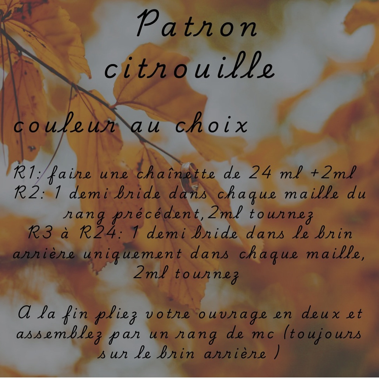 Citrouilles au crochet - Patron gratuit pour l'automne