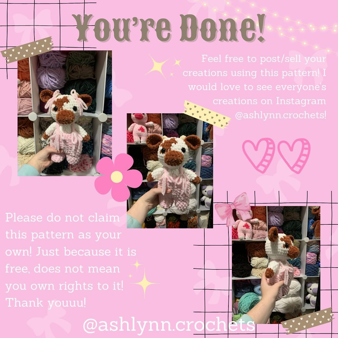 Clover the Cow-Quette Crochet Pattern for Free