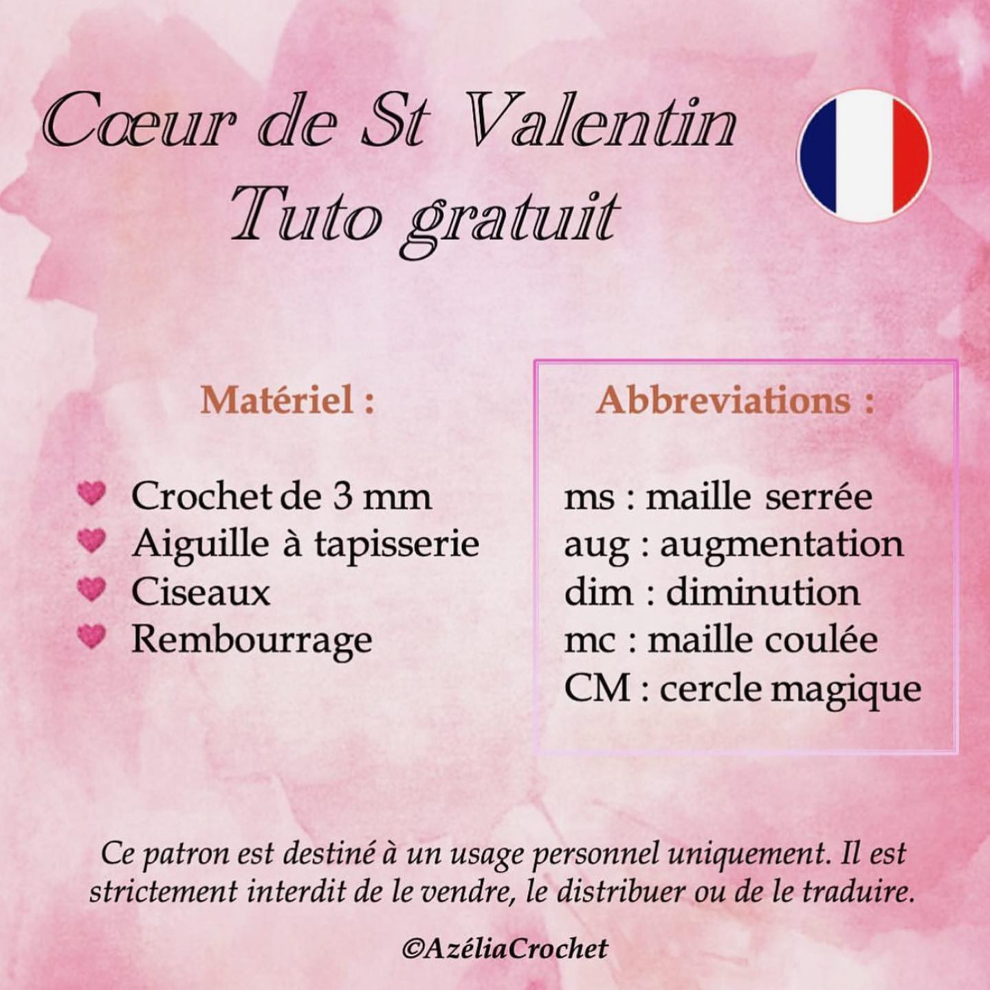 Cœurs en Crochet pour la Saint-Valentin - Modèle Gratuit