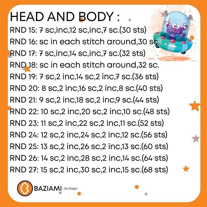 Colorful Crochet Creature Pattern - Part 2