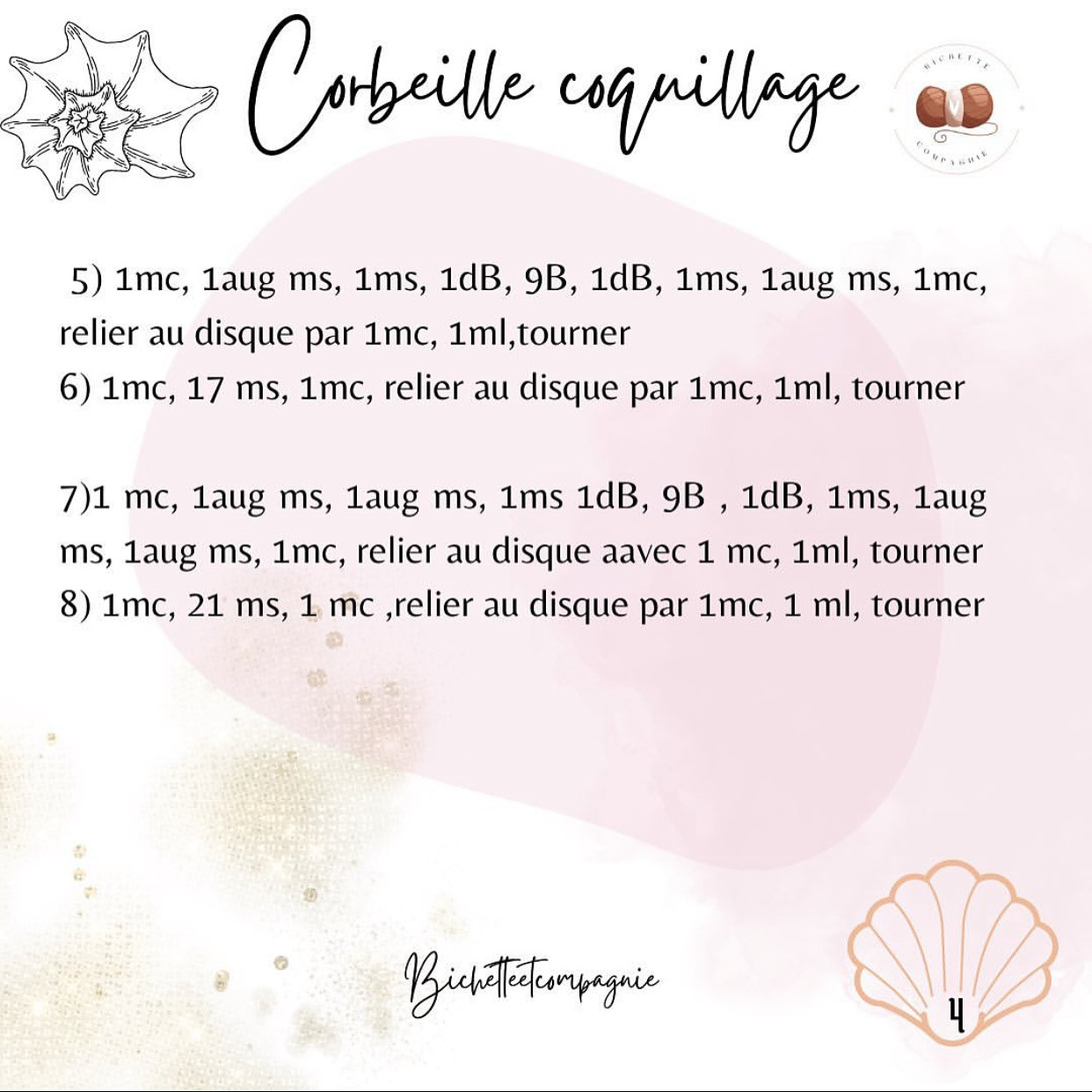 Corbeille coquillage : Tutoriel crochet pour un projet élégant