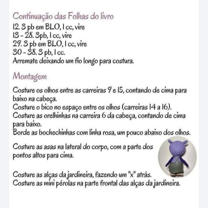 Coruja de Crochê: Receita Amigurumi Professora Fofa
