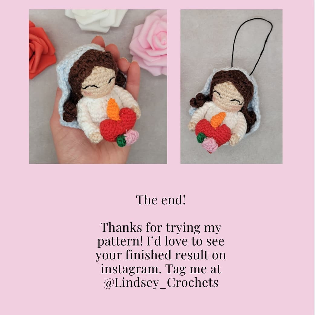Create a Beautiful Immaculate Heart of Mary Crochet Ornament