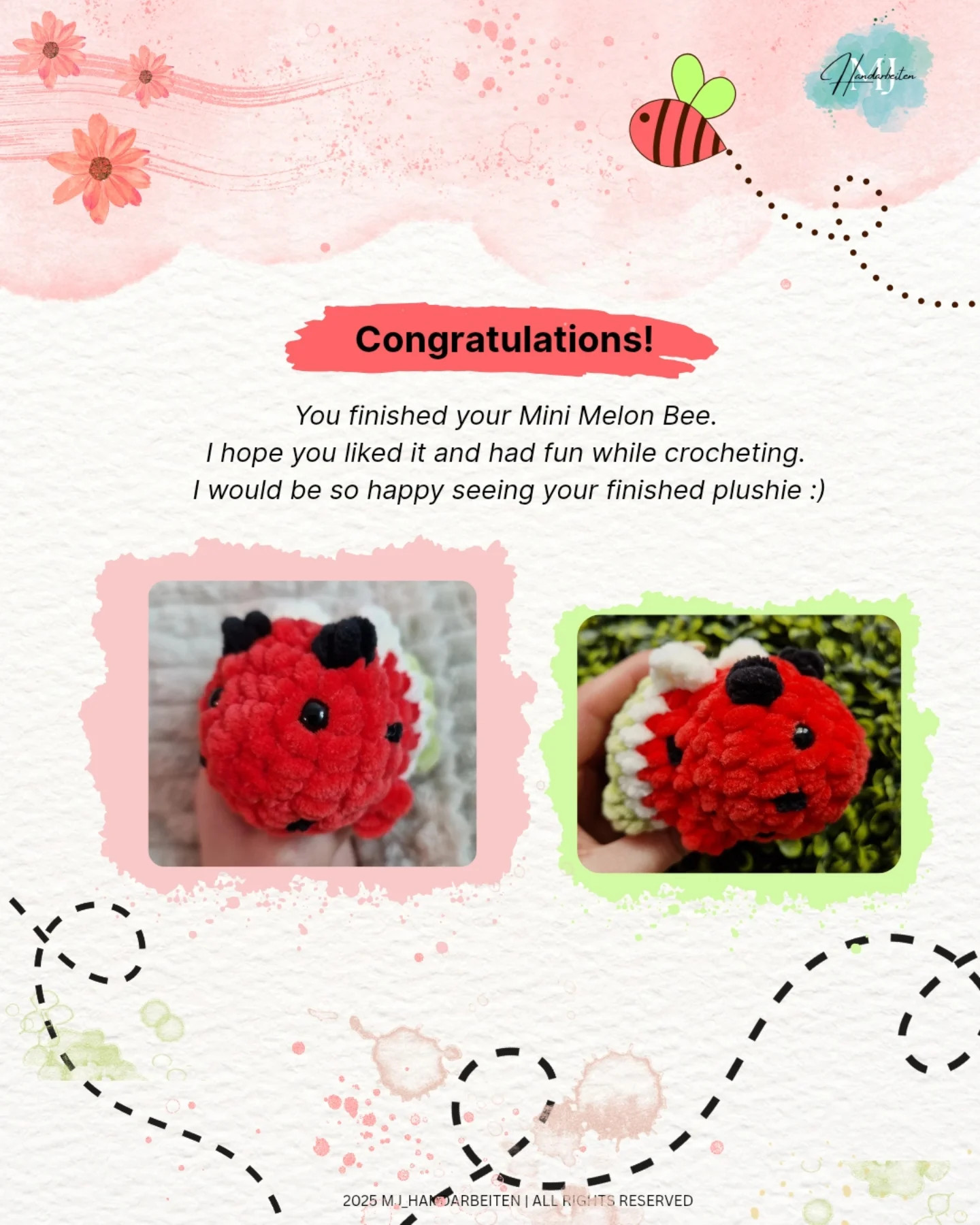Create a Cute Mini Melon Bee with This Free Crochet Pattern