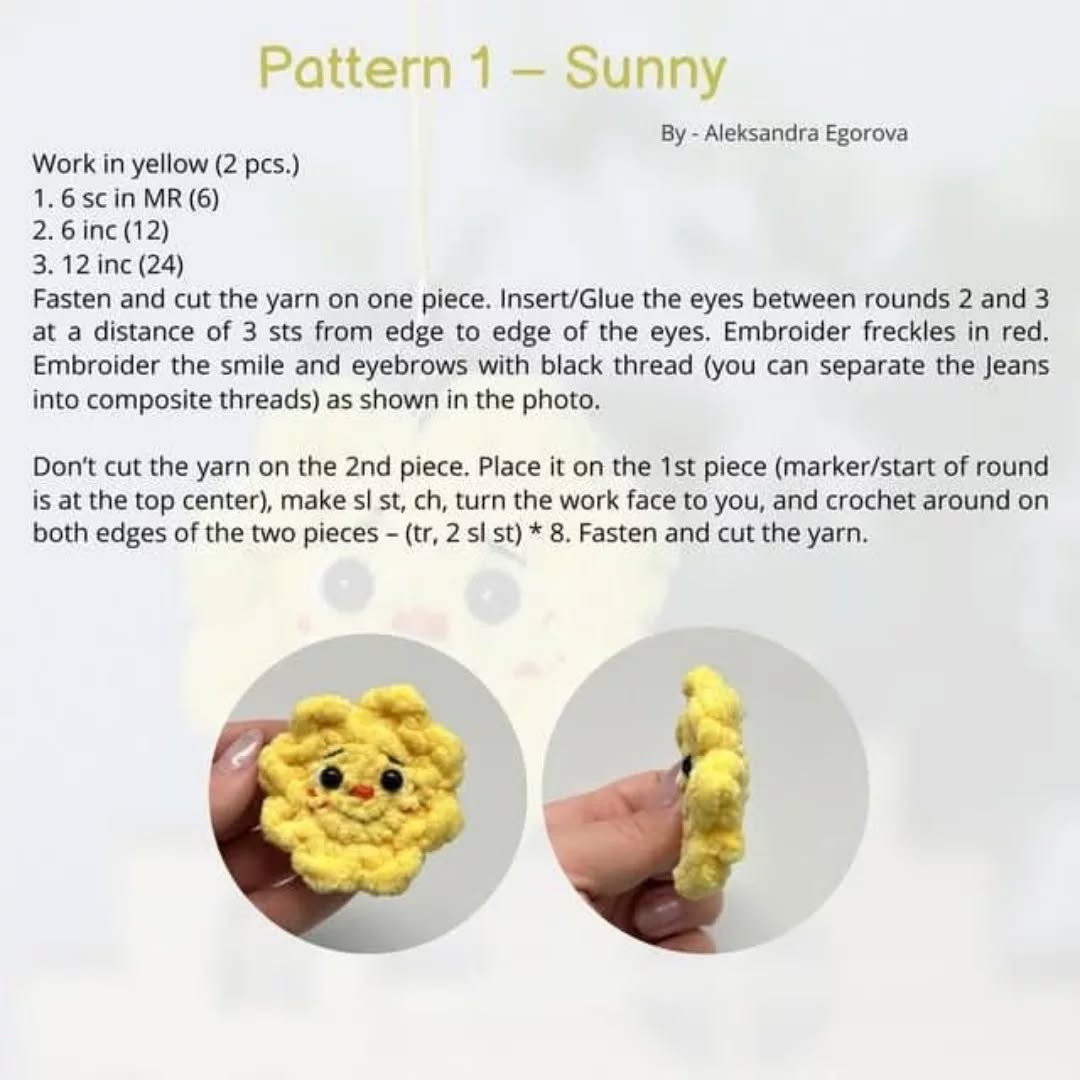 Create a Cute Sunny Pancake with This Crochet Pattern