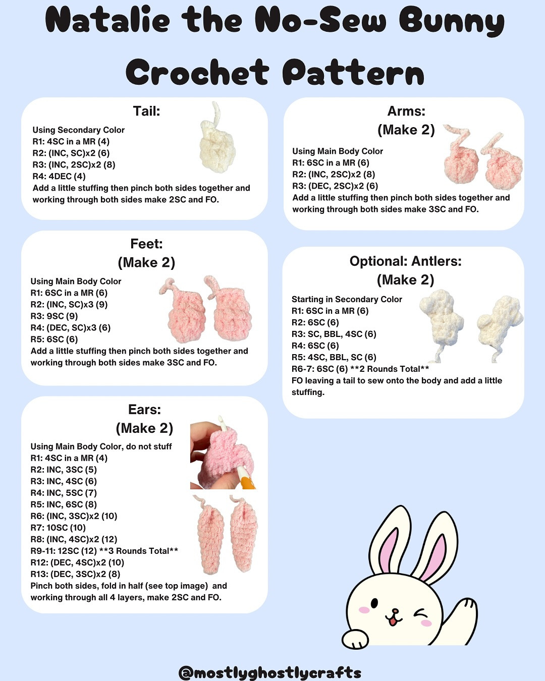 Create Adorable No-Sew Bunny with Free Crochet Pattern