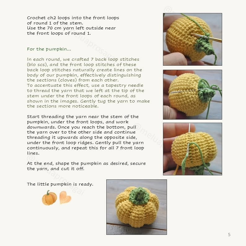 Create Adorable Pumpkins with Leftover Yarn - Free Crochet Pattern
