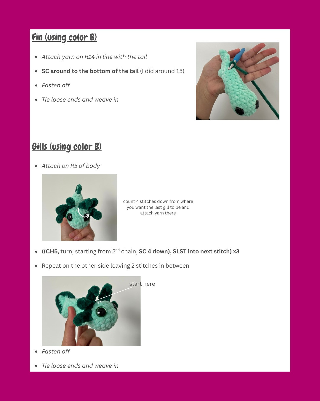 Create Your Own Adorable Crochet Axolotl Plushie and Keychain