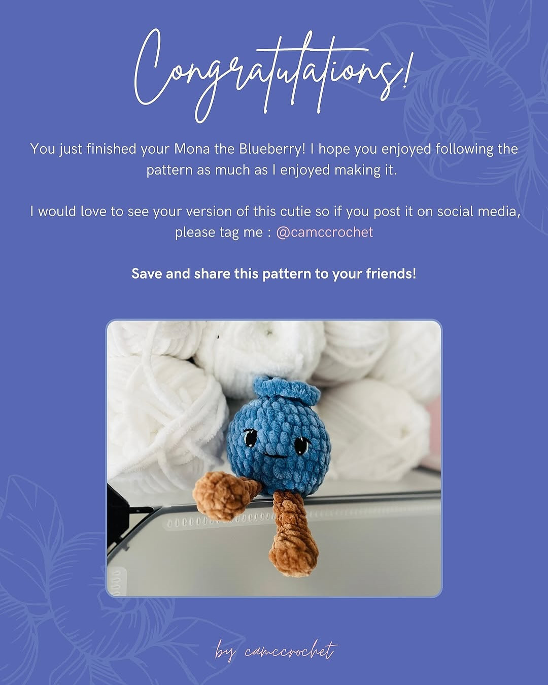 Create Your Own Cute Blueberry Crochet Amigurumi with Free Pattern