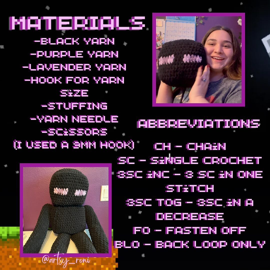 Create Your Own Enderman with This Free Crochet Pattern