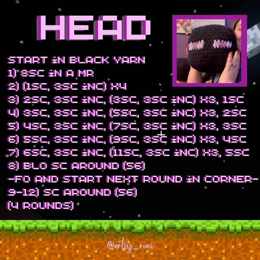Create Your Own Enderman with This Free Crochet Pattern
