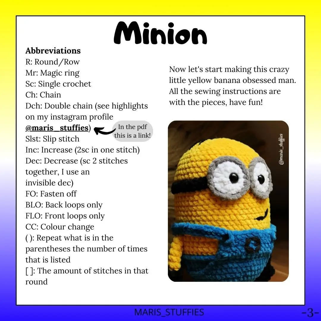 Create Your Own Minion with Free Crochet Pattern