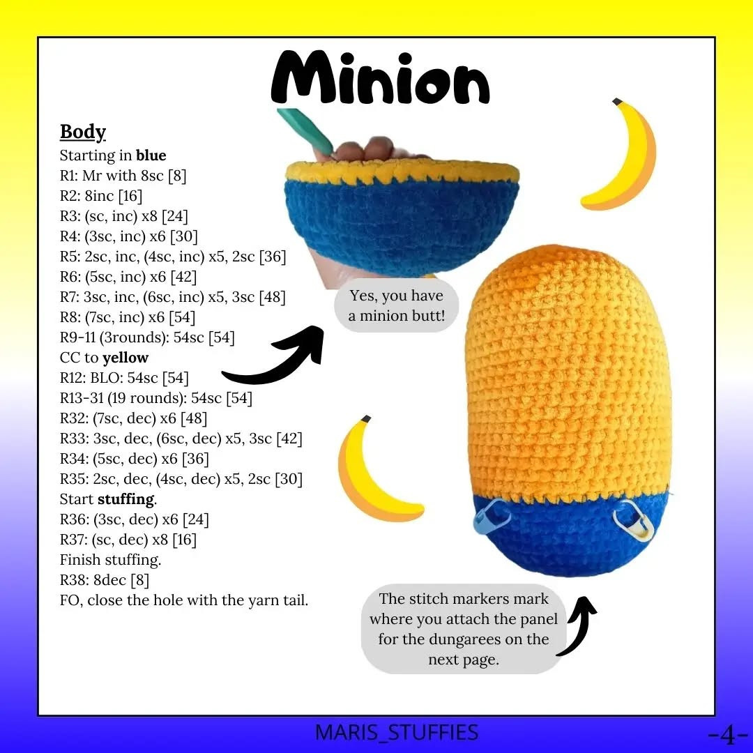 Create Your Own Minion with Free Crochet Pattern