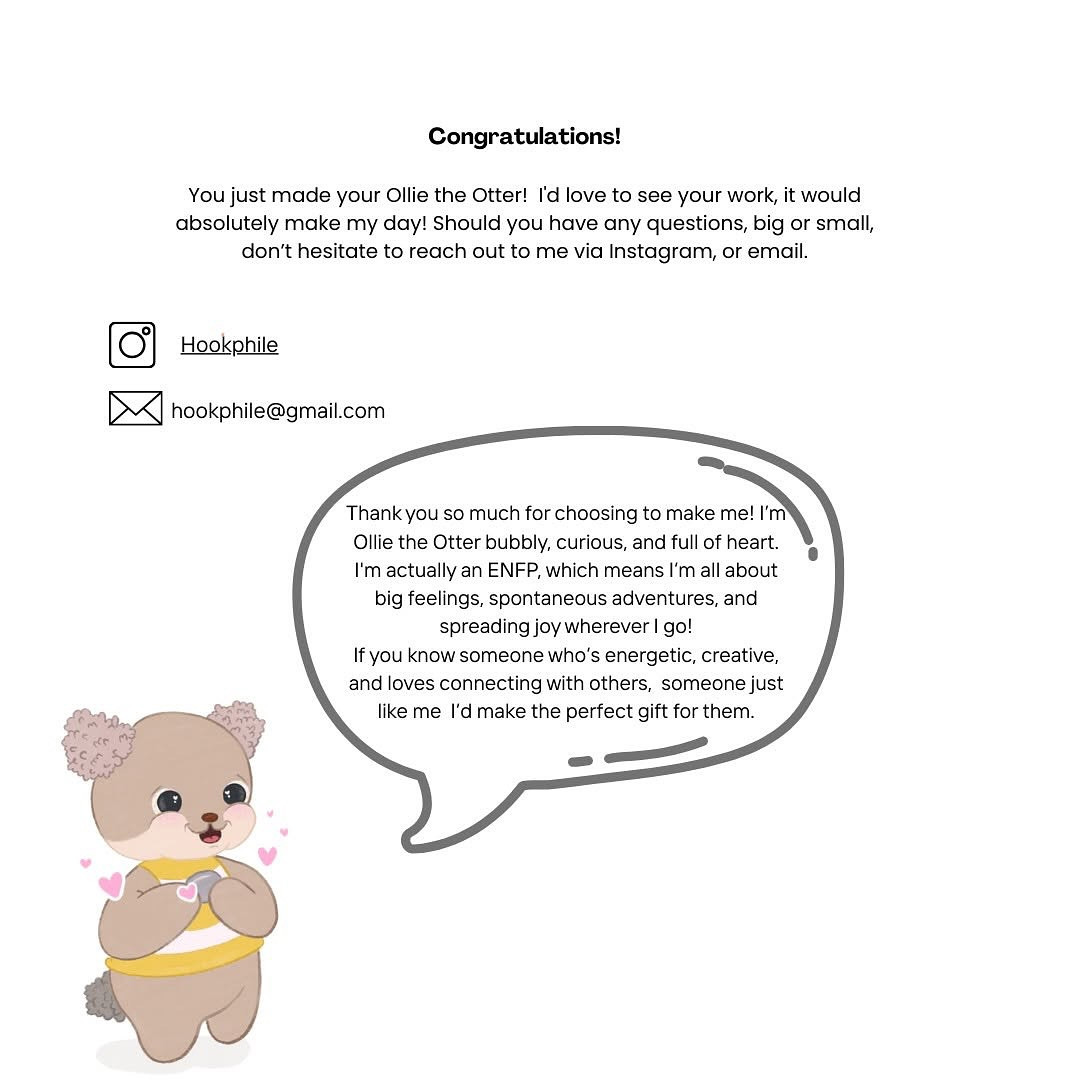 Create Your Own Ollie the Otter with This Free Crochet Pattern