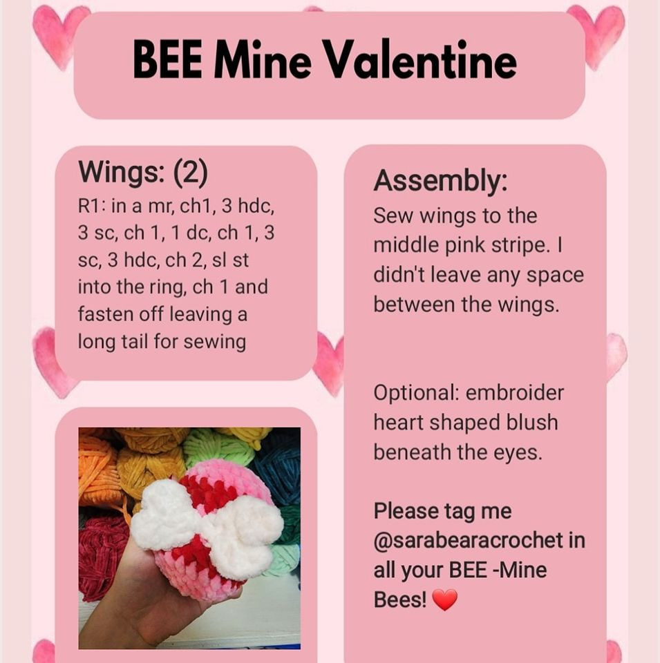 Crochet a Cute Bee for Valentine's Day: Free Pattern