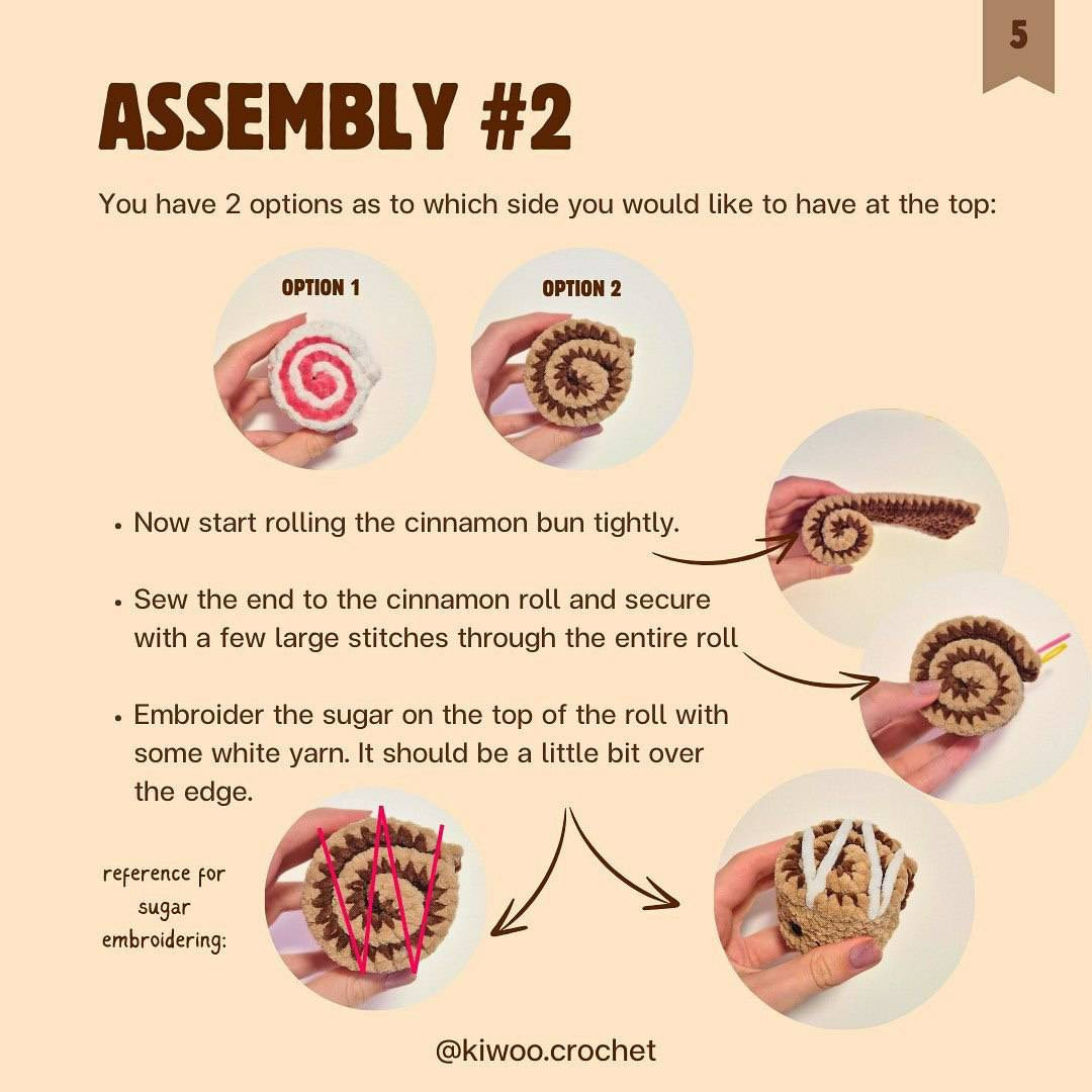 Crochet a Cute Cinnamon Roll Amigurumi with Free Pattern