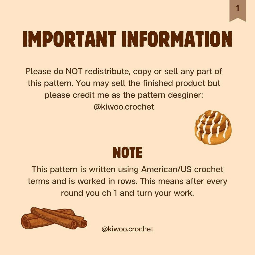 Crochet a Cute Cinnamon Roll Amigurumi with Free Pattern